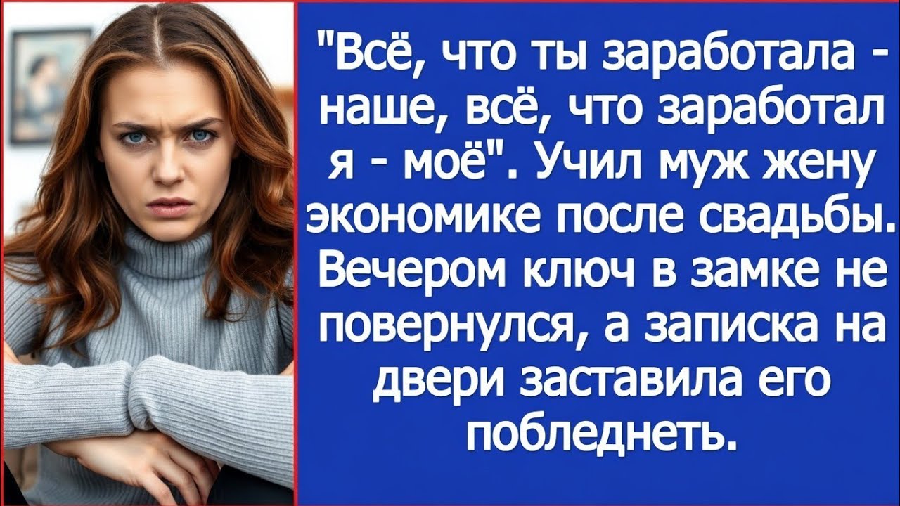 Всё, что ты заработала   наше, всё, что заработал я   моё   Учил муж жену экономике после свадь