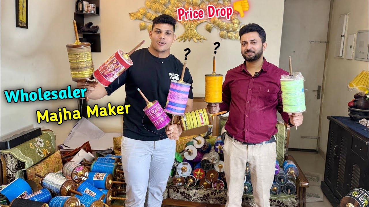 😱Самый дешевый магазин Manjha & Kite Shop в Дели | Манджа на 15 августа 2025 г. | Кайтовый рынок