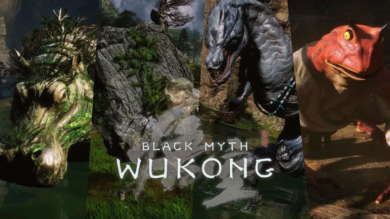 黑神話：悟空 浪波波 跳浪蛟 毒統領 水木獸 Black Myth: Wukong Bosses in Mount Huaguo