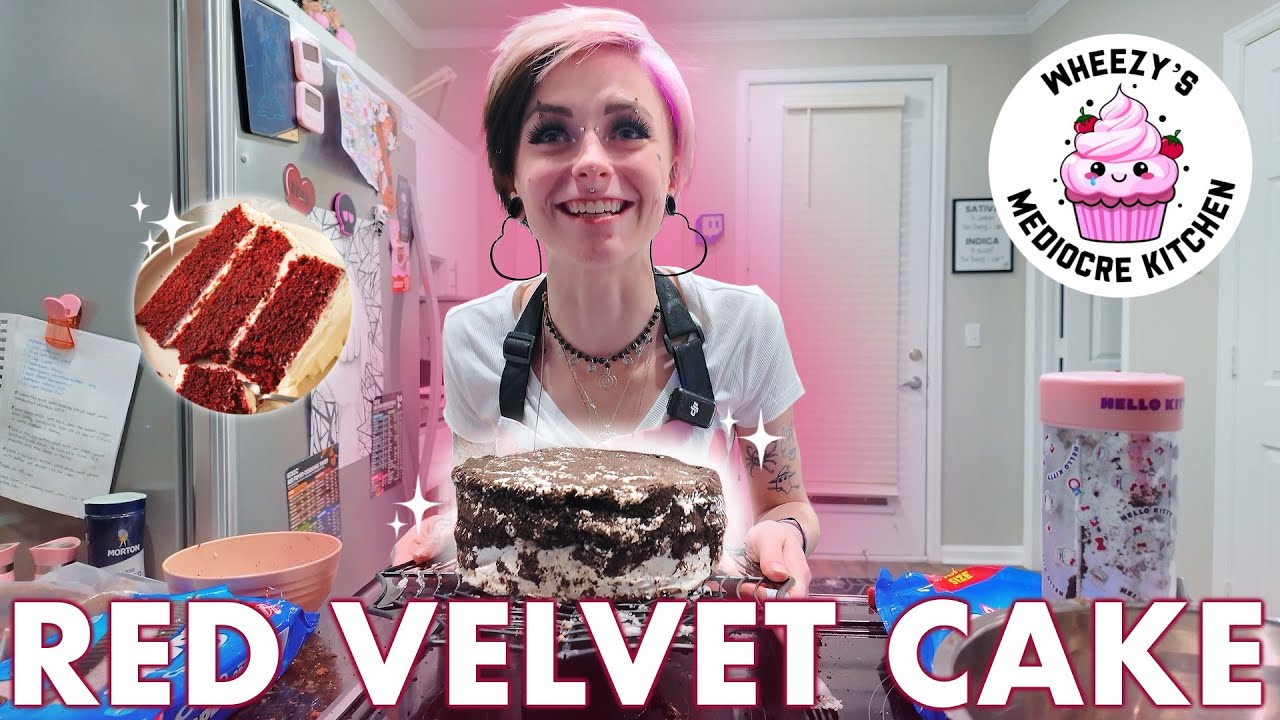 BAKE With Me: RED VELVET CAKE! - NotEasyBeinWheezy