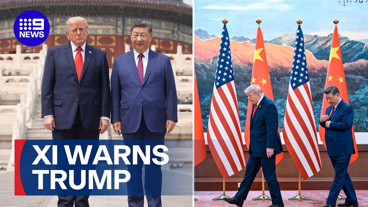 US President Donald Trump holds final meeting of China trip with Xi Jinping | 9 News Australia