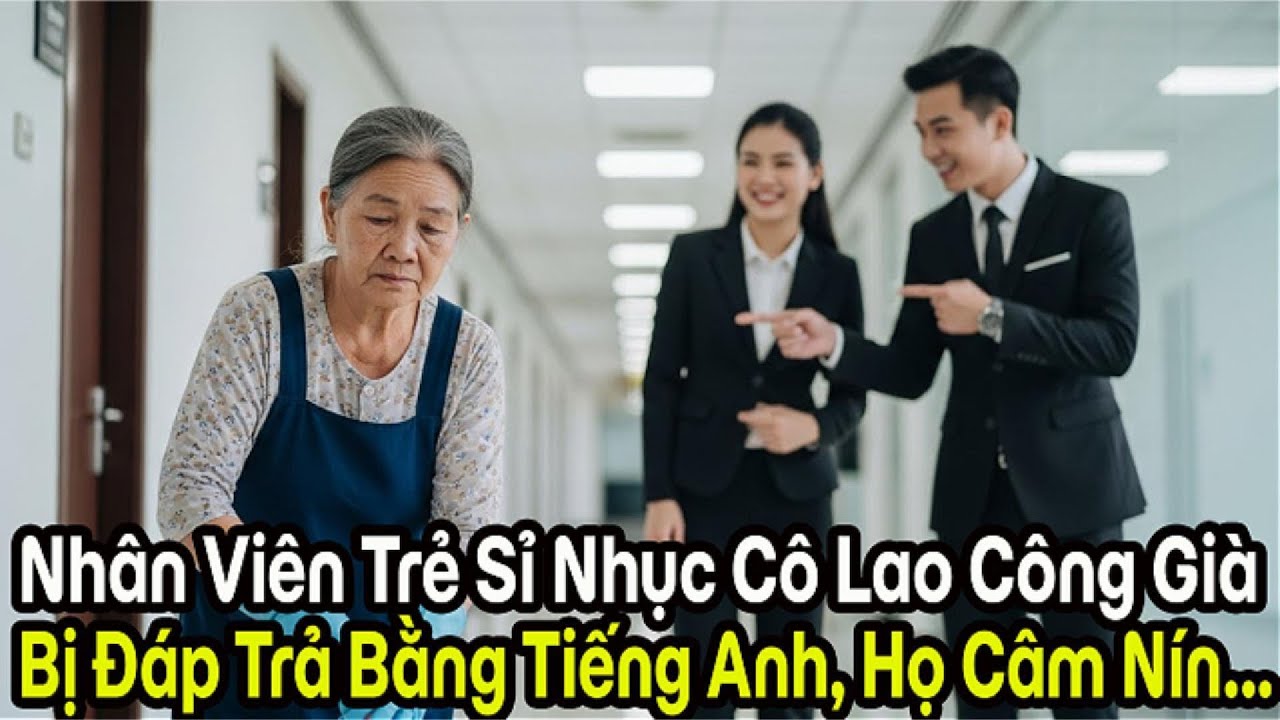 Bị chế giễu, bà lao công đáp trả tiếng Anh khiến tất cả câm nín. Thân phận thật của bà là ai?