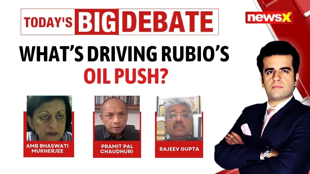 Rubio In Jamnagar: What&rsquo;s Behind Washington&rsquo;s Energy Push | What&rsquo;s Driving Rubio&rsquo;s Oil Push? | NewsX