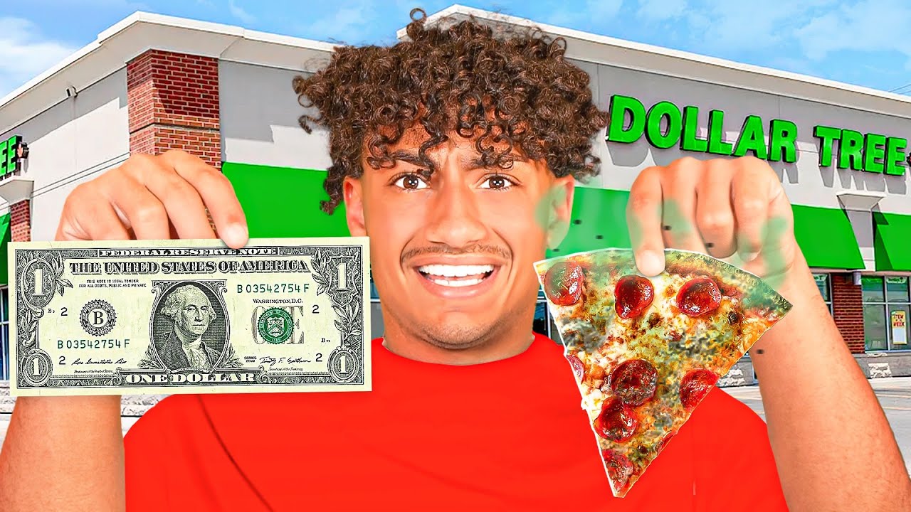 Eating ONLY Dollar Store Food For 24 HOURS!!