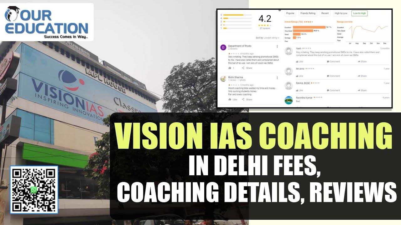 Vision IAS Coaching in Delhi fees, Coaching Details, Reviews | Best IAS Coaching | Our Education