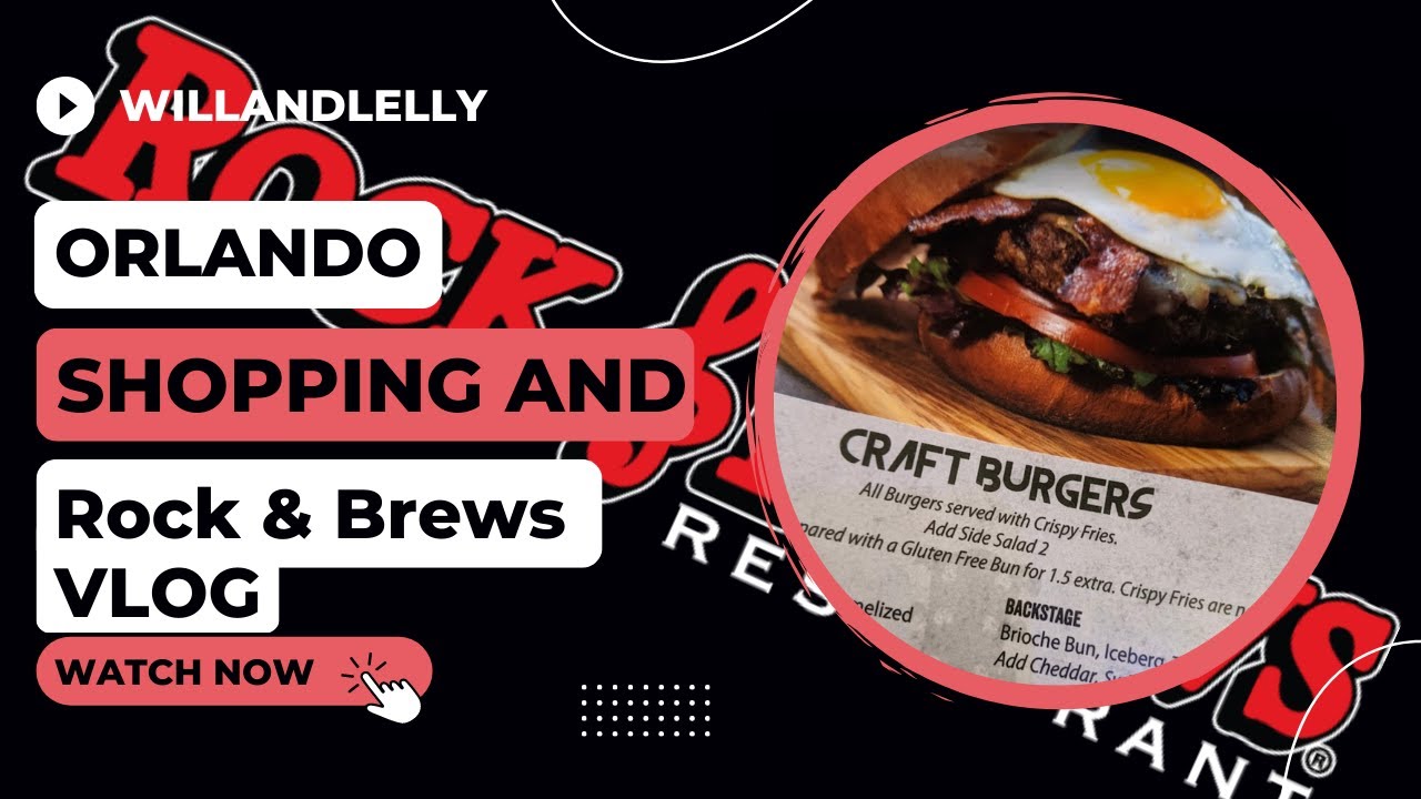 ORLANDO SHOPPING and food at ROCK & BREWS | Walt disney World | Feb 2022