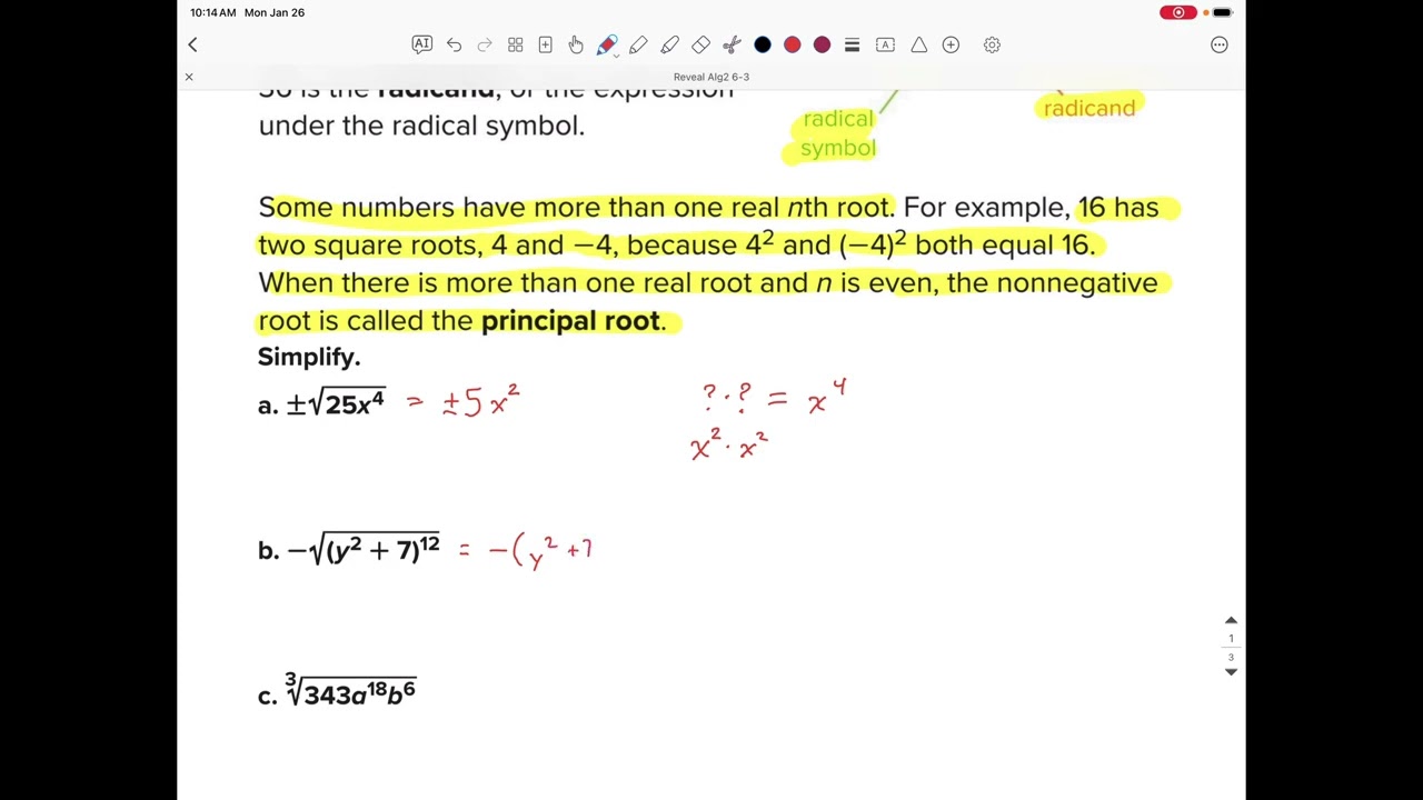 Reveal Algebra 2 Lesson 6-3, Part 1