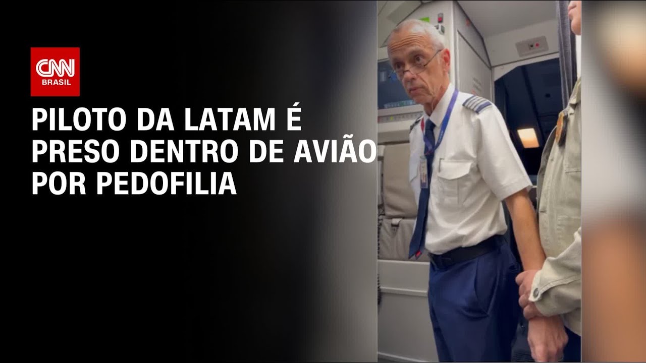 SP: Piloto da Latam é preso dentro de avião no Aeroporto de Congonhas por pedofilia  | LIVE CNN