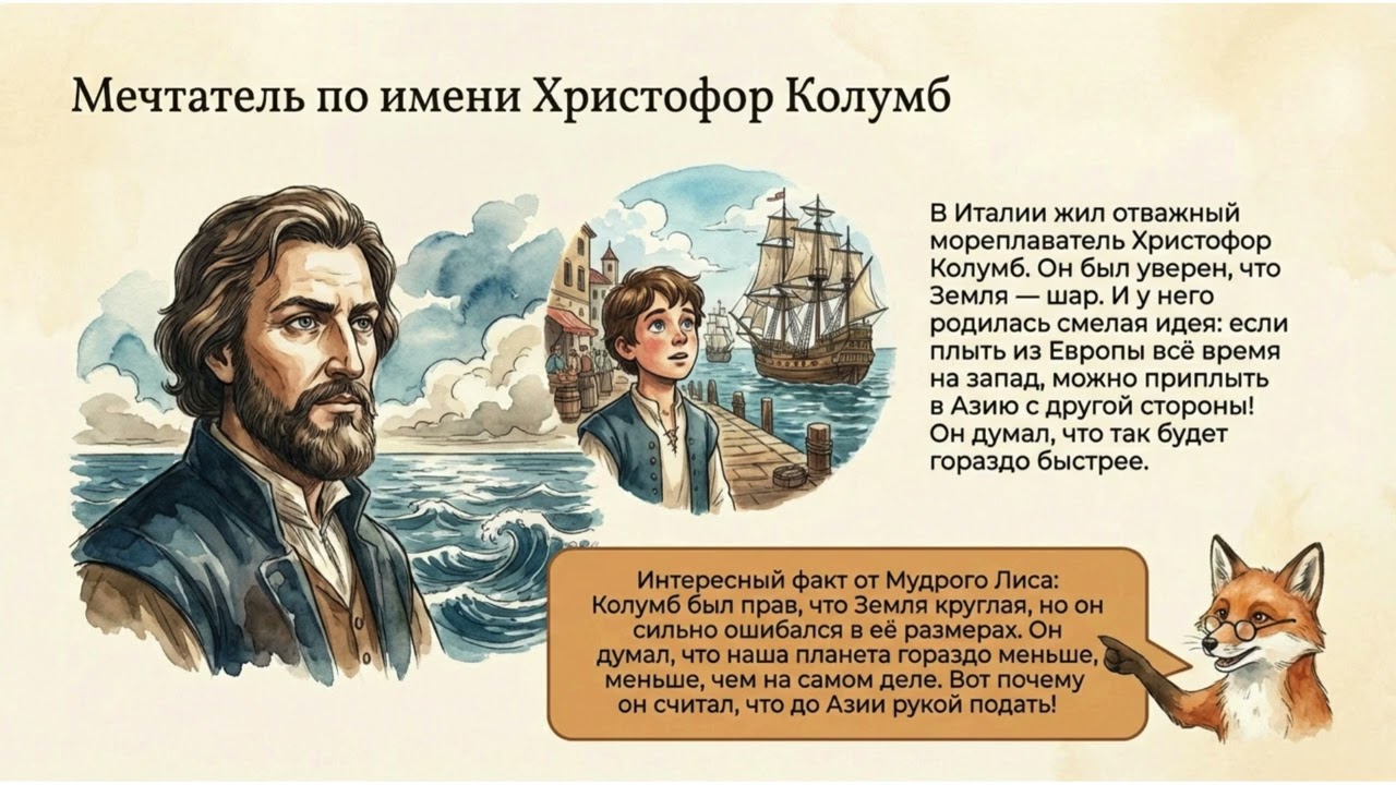 Встреча двух миров: Европа и Америка | Окружающий мир, 4 класс | Урок с Мудрым Лисом