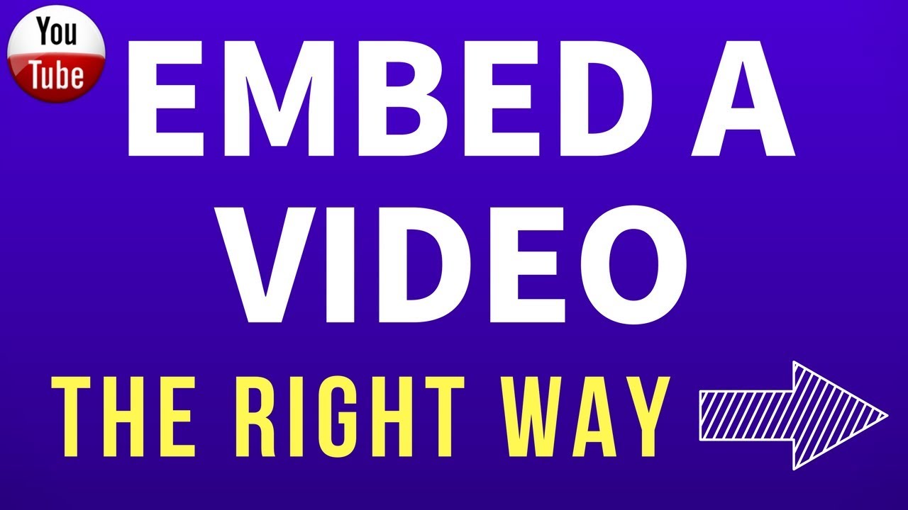 How To Embed A YouTube Video ✅