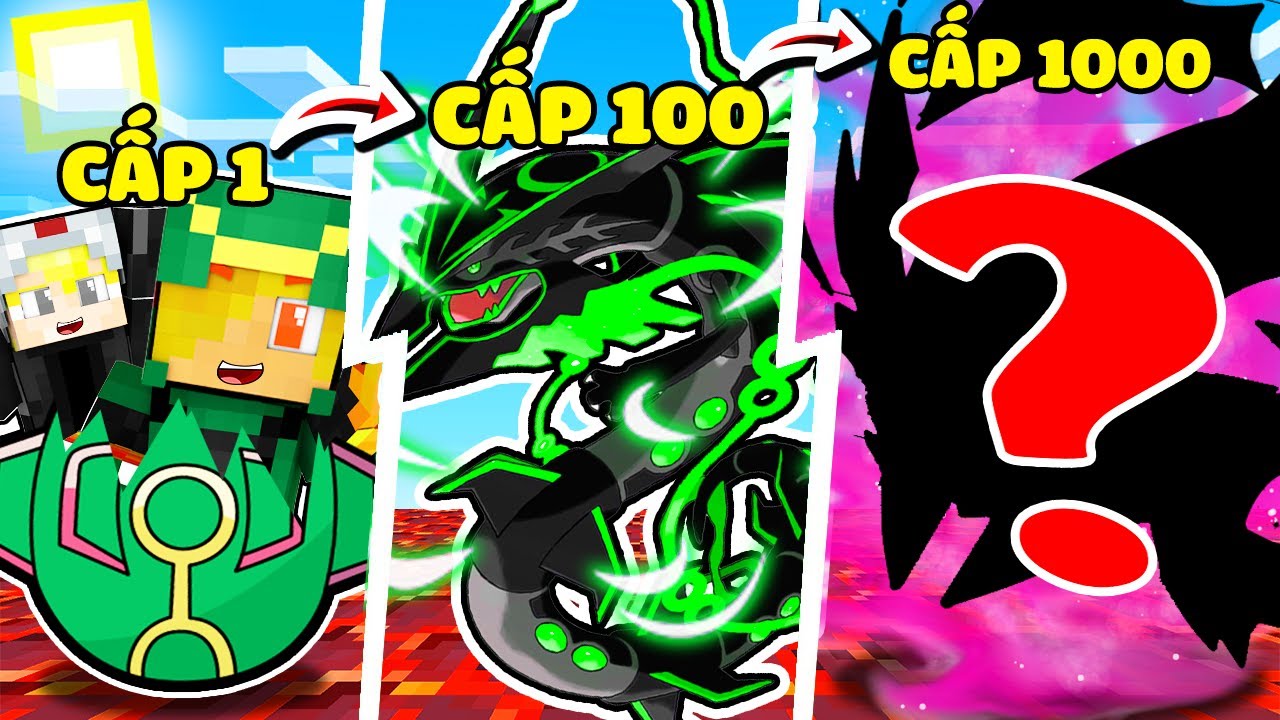 BABY JACK RAYQUAZA NECROZMA LEVEL 1 EVOLVES INTO RAYQUAZA ULTRA NECROZMA LEVEL 1000 IN MINECRAFT