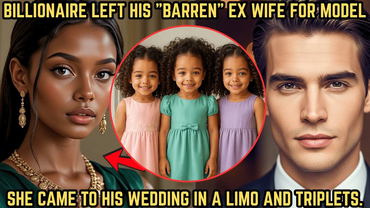 Billionaire Left His “BARREN” Ex Wife For Model-She Came To His Wedding In A With Triplets and Pains