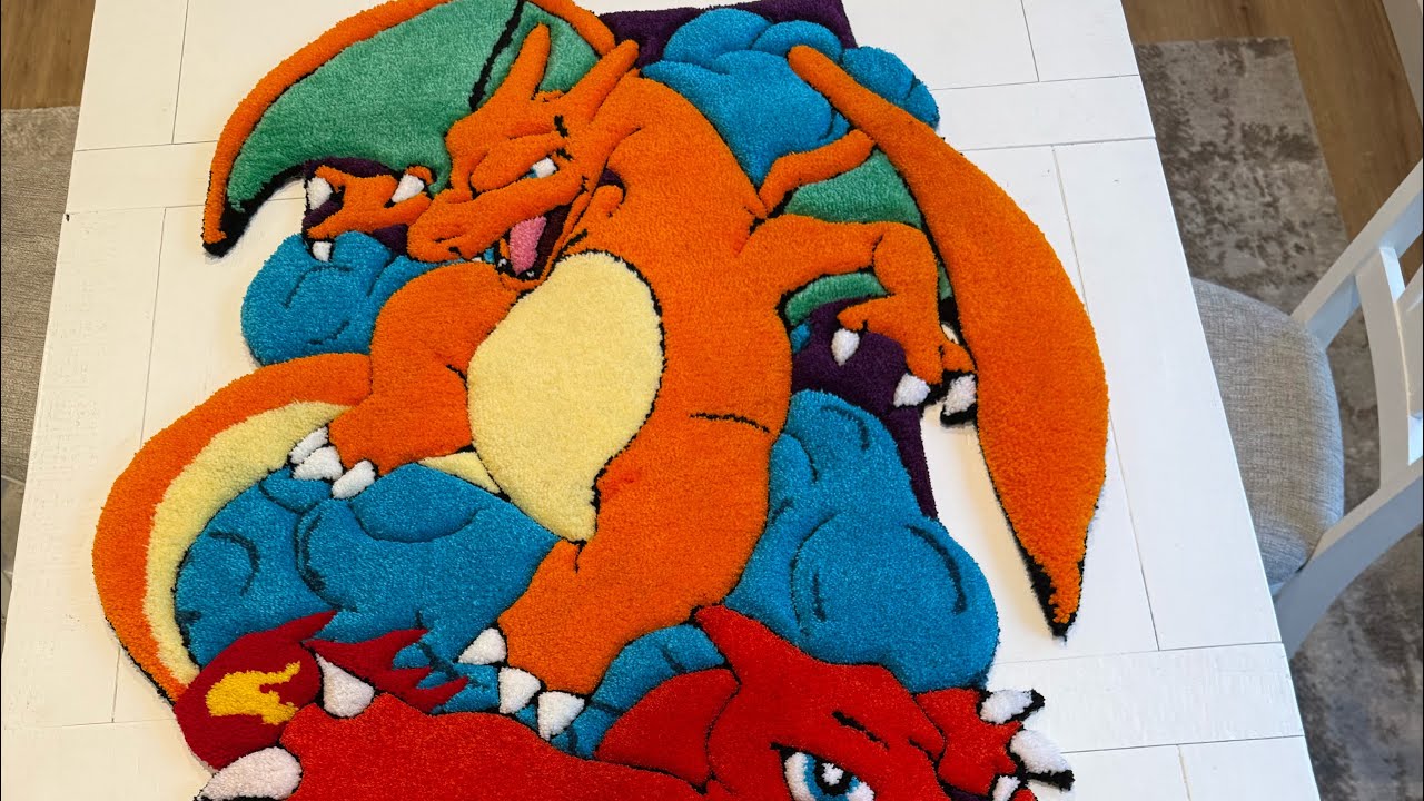 Charizard Evo. Wall tapestry rug // ASMR // NO TALKING