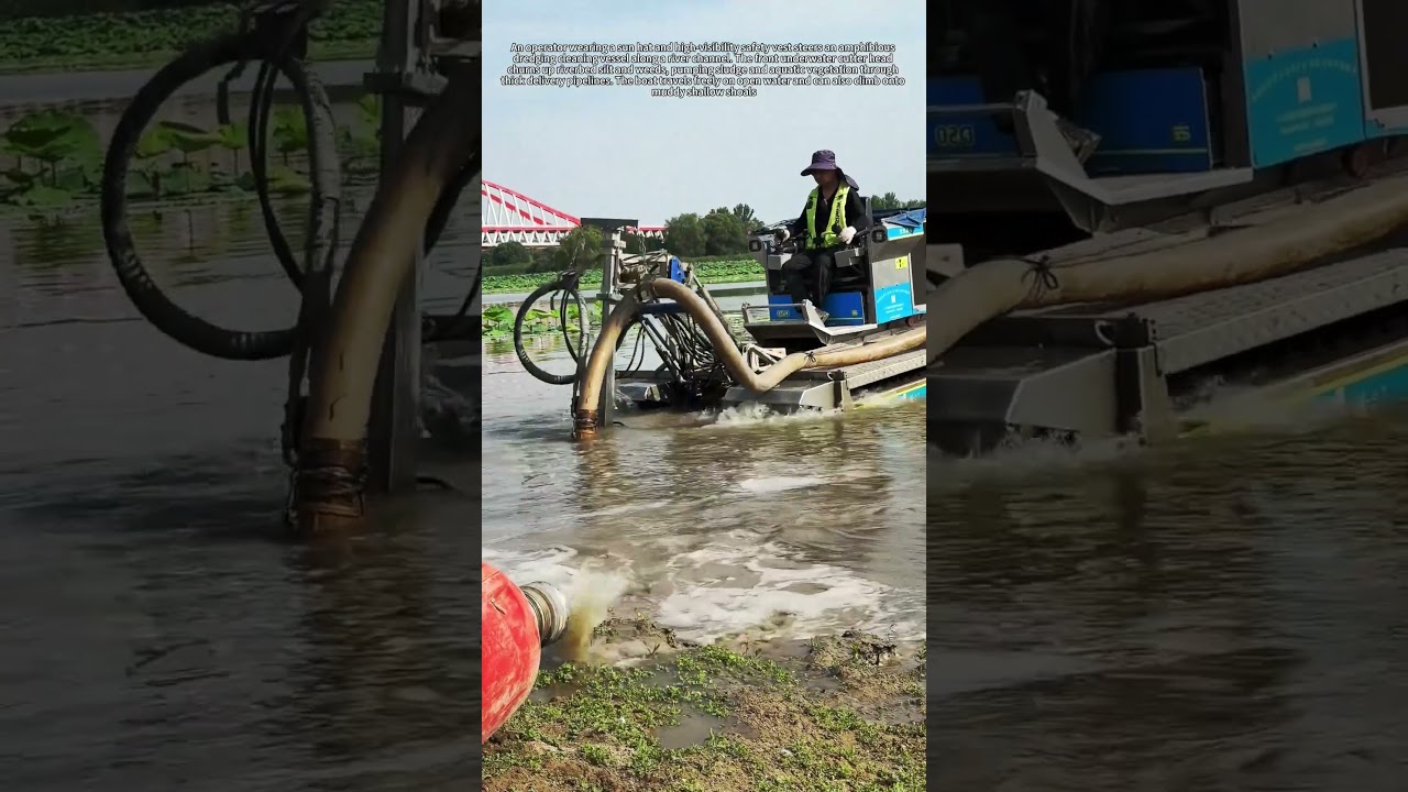 Amphibious Cutter-Suction Dredger: All-Terrain Vessel for River Sediment & Aquatic Weed Cleaning