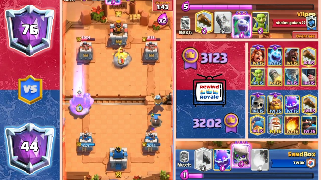 MONK ROYALE GIANT VS HOG EXE NADO #clashroyale