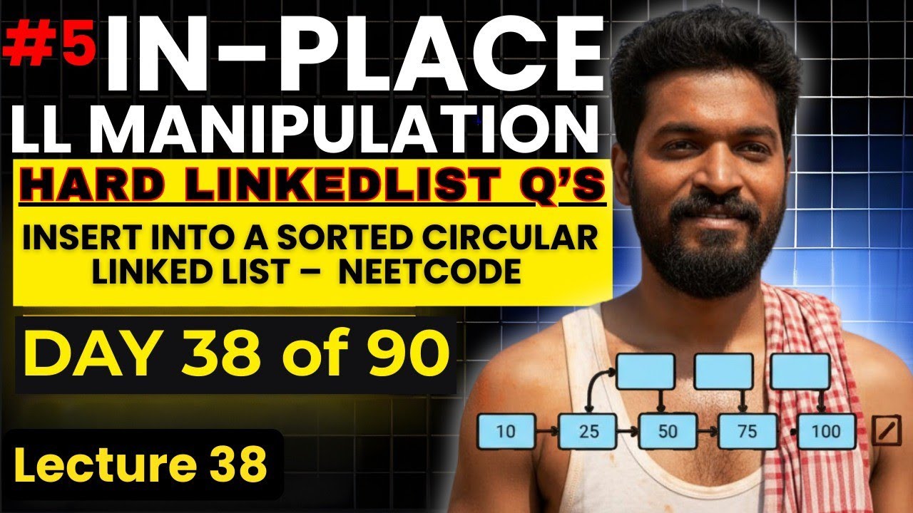 Day 38/90 |⚡Insert Into a Sorted Circular Linked List | Step-by-Step Explanation | DSA Pattern #5