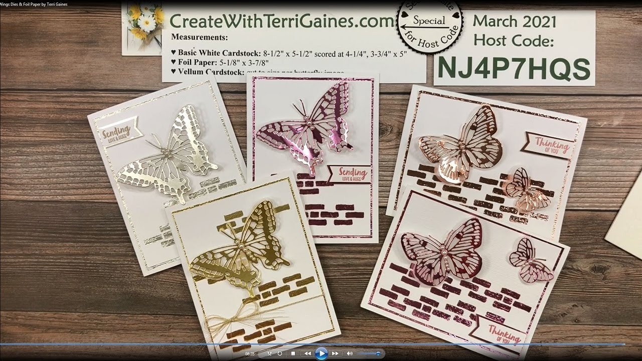 Foil Butterfly Card made with Brilliant Wings Dies