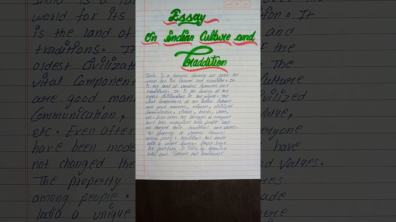 eassy on Indian culture and tradition in english l Indian culture and tradition english mein l