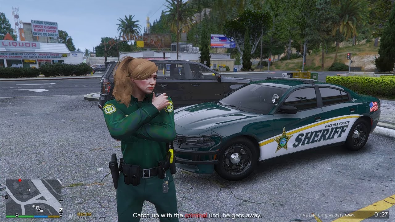 Gta 5 LSPDFR Episode: Osceola County Female Sheriff - '19 Charger Pursuit Patrol #gta #gta5 #lspdfr