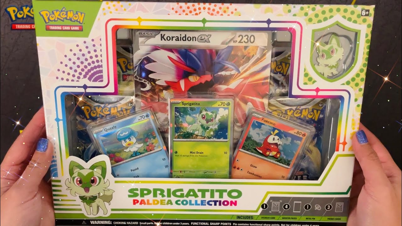 ASMR Opening Sprigatito Paldea Collection Box (Soft-Spoken)