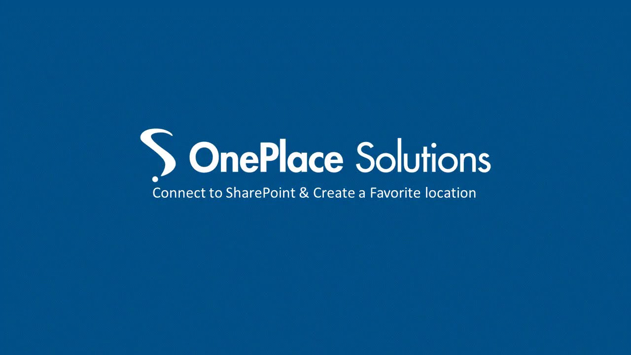 Connect to SharePoint and add a favorite