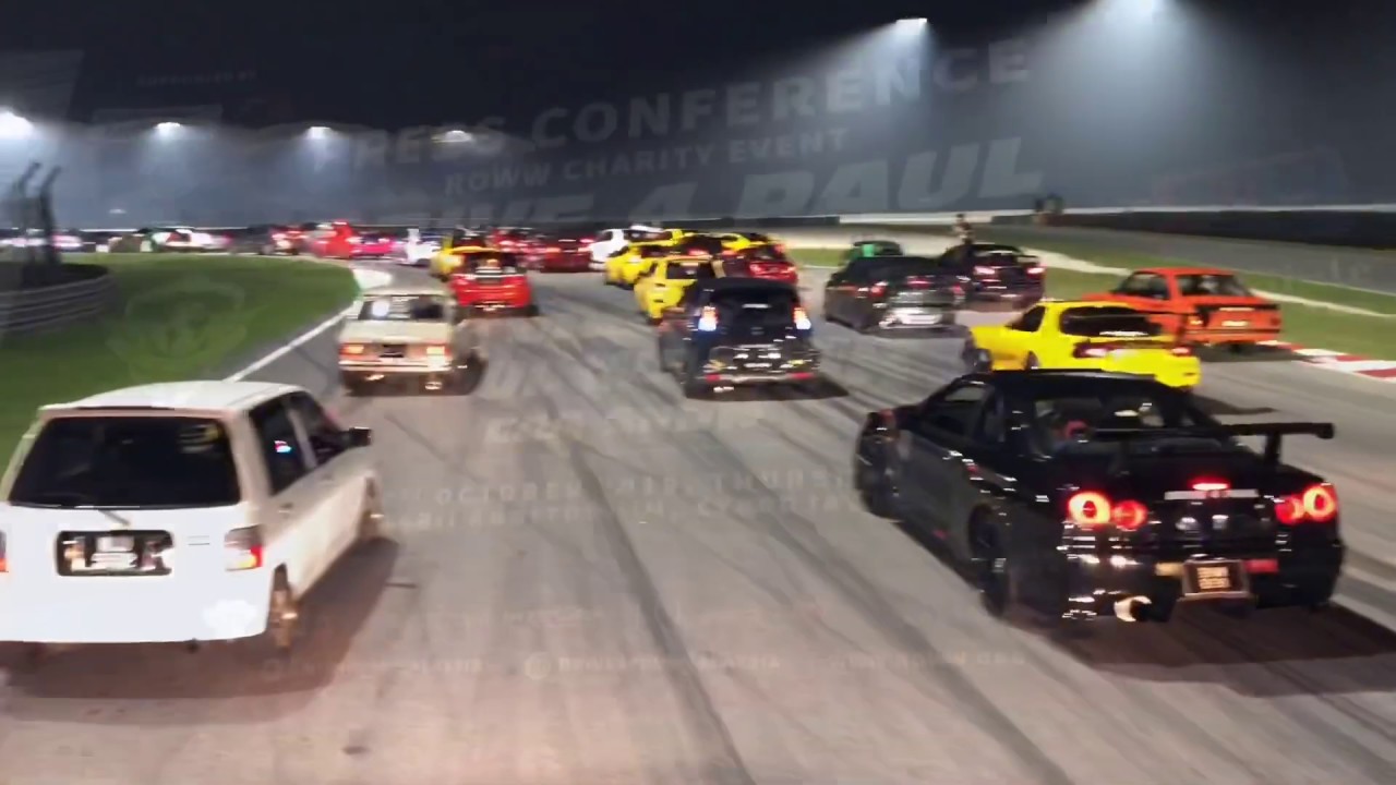 DRIVE4PAUL Malaysia/Over 400 car run at circuit ワイルドスピードで人気のポールウォーカーのメモリアル・ツーリング