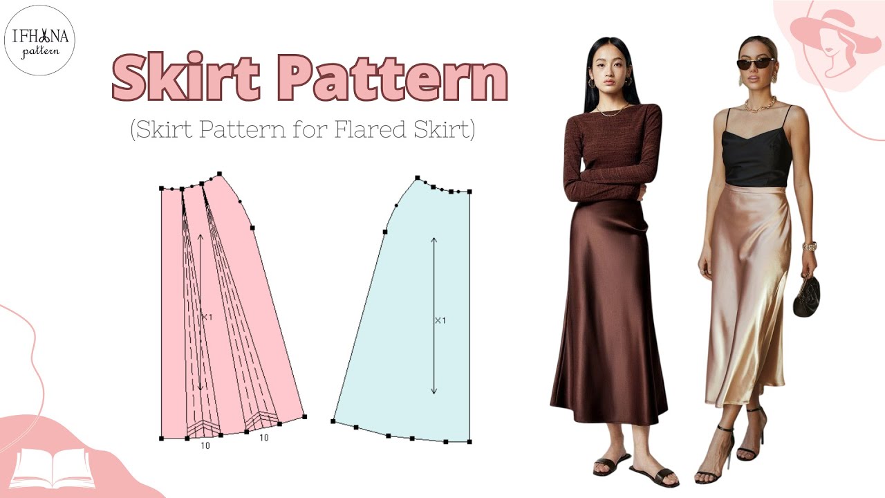 A-Line Satin Skirt Pattern Tutorial | Pattern Design Tutorial