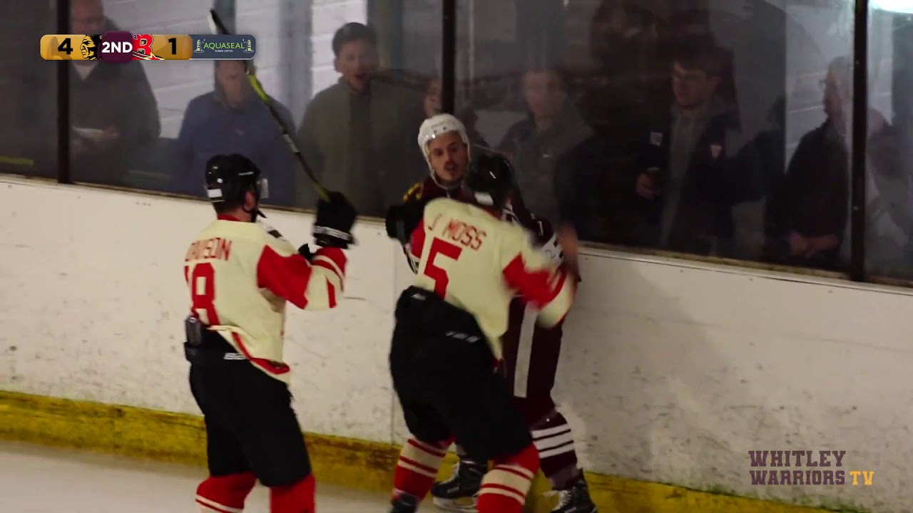 Jordan Barnes vs James Moss NIHL fight 6-10-19