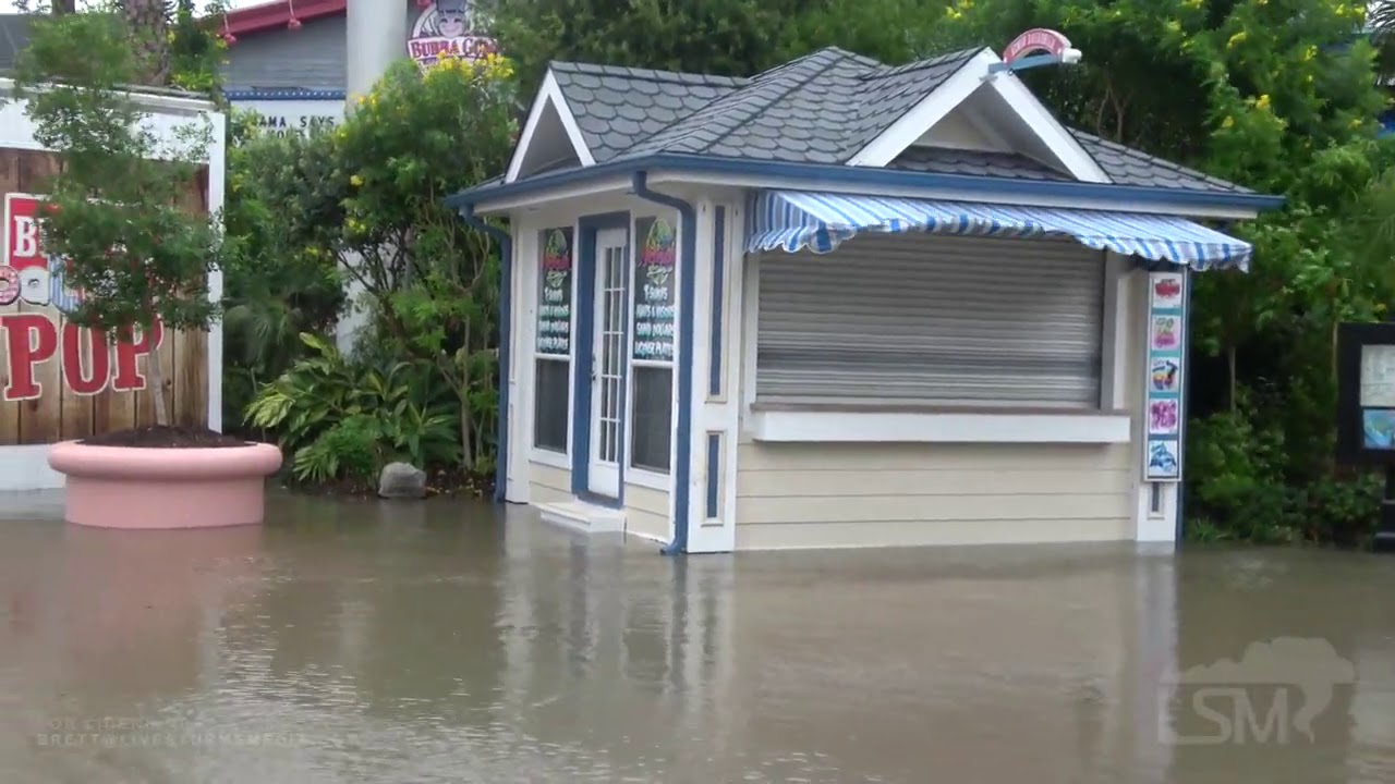 09-21-20 Kemah Boardwalk, TX Flooded Amusement Park Tropical Storm Beta Storm Surge Greater Houston
