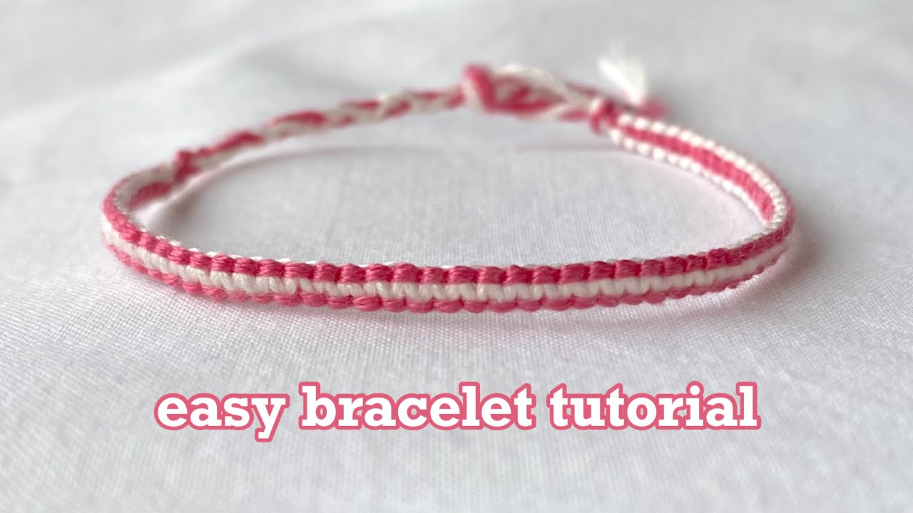Jak zrobić bransoletkę z muliny dla początkujących |bransoletka przyjaźni z muliny DIY | square knot