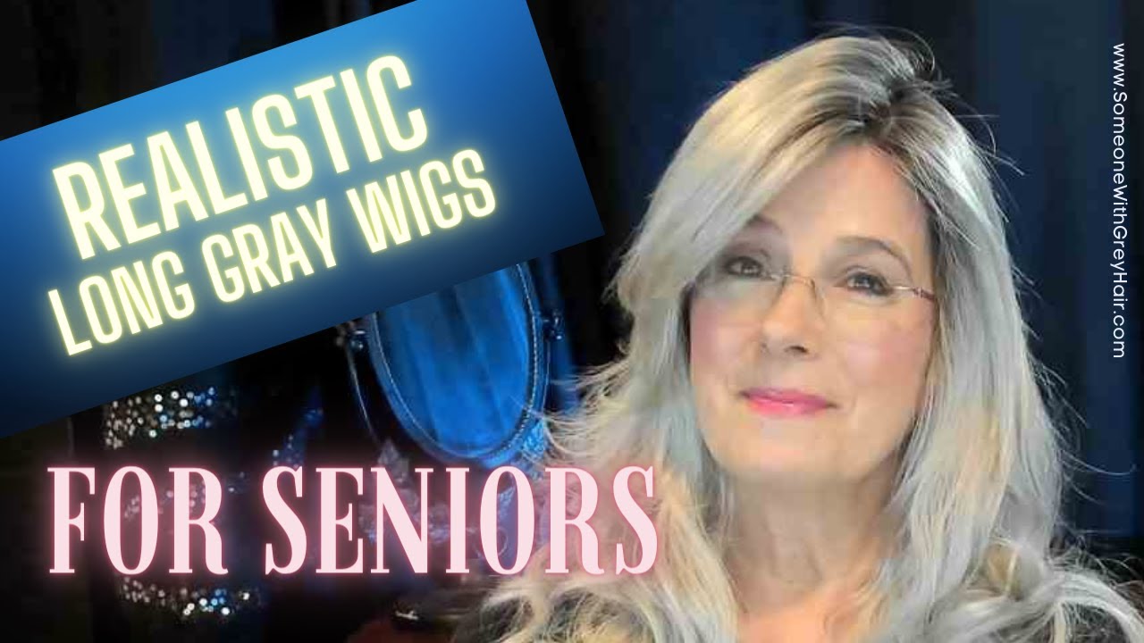 ENSLEY Rene of Paris | Moonstone | Long and Realistic Gray Wigs For Seniors: | Wisdom Over Sixty