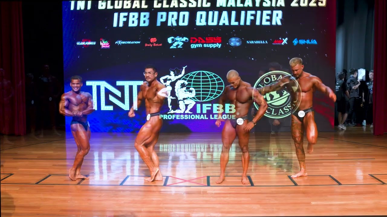 🇲🇾 TNT Global Classic 2025 Men's Classic Physique IFBB Pro Qualifier Open Overall 4k comparison 🏆