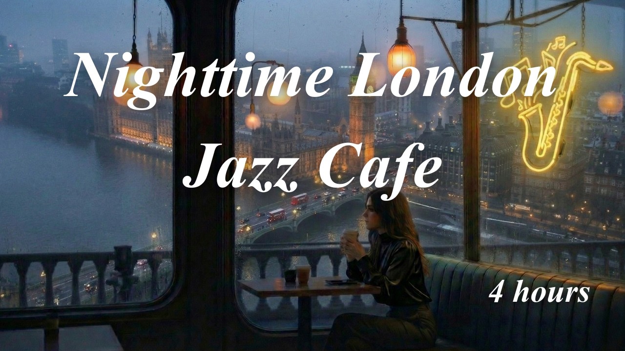 【Dark Jazz : Relax 4hours】Nighttime London Jazz Cafe – 雰囲気のある夜のロンドンカフェジャズ　　  作業用BGM