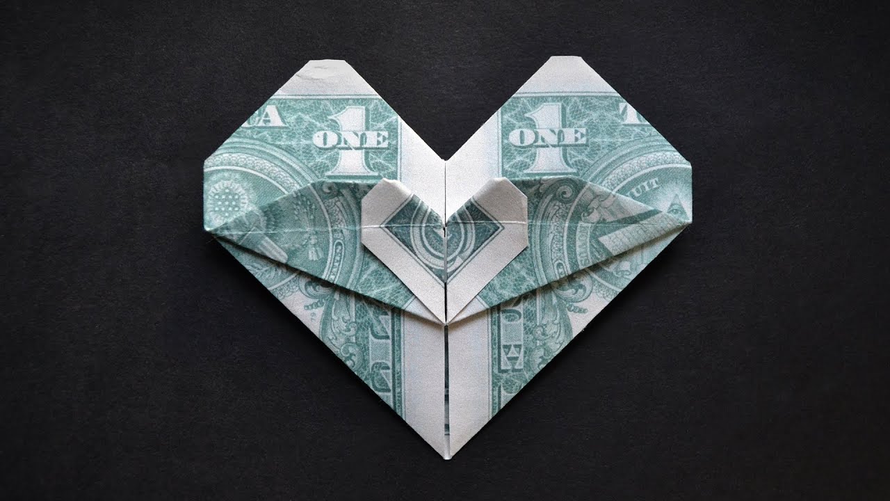 My MONEY DOUBLE HEART | Easy Dollar Origami | Tutorial DIY by NProkuda
