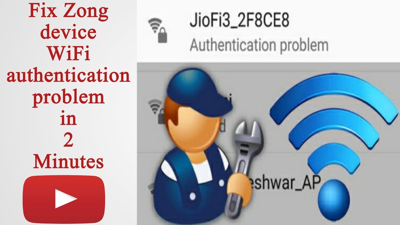 how to fix zong device wifi authentication problem