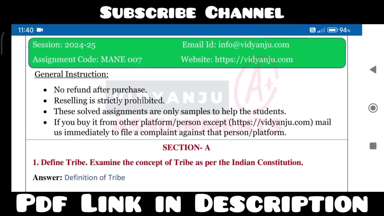 IGNOU MANE 007 Solved Assignment 2024-25