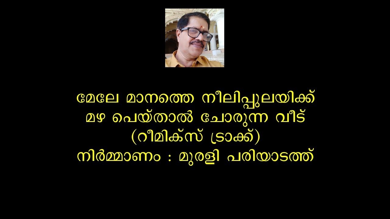 Mele Manathe Neelipulayikku Mazhapeythal Chorunna Veedu Karaoke Remix by Murali Pariyadath