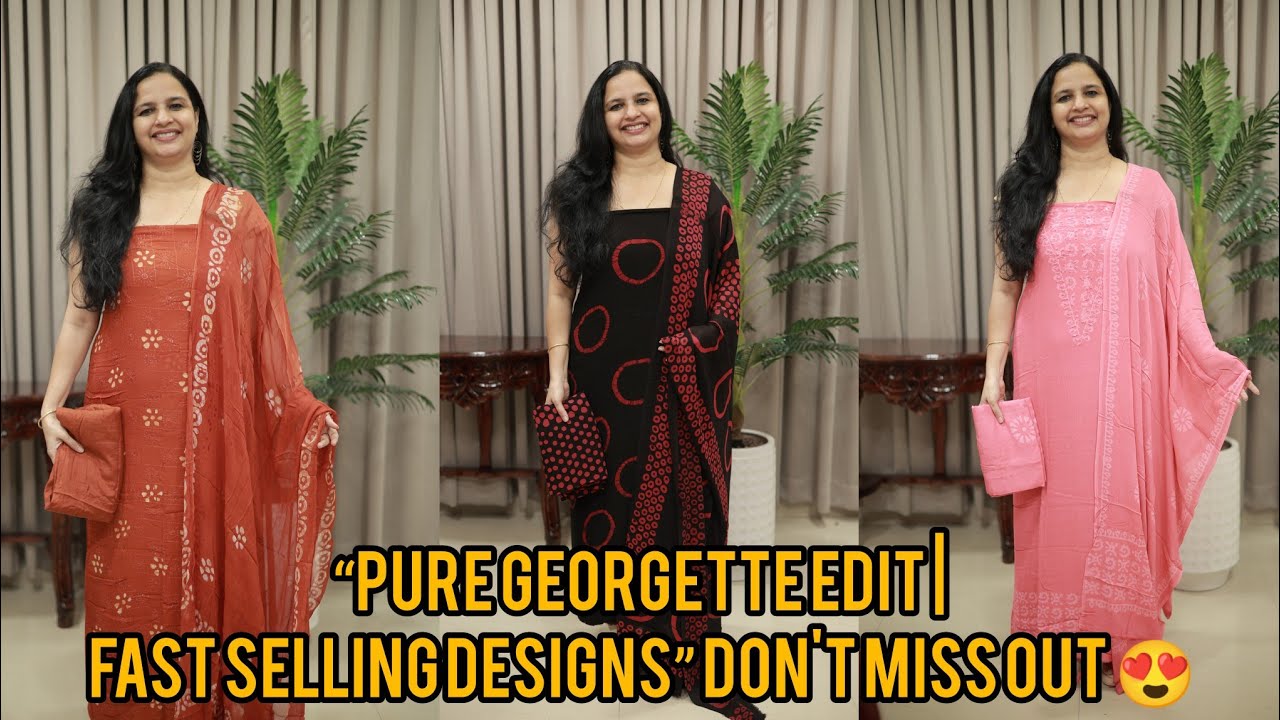“Pure Georgette Edit | Fast Selling Designs” Don't miss out 😍