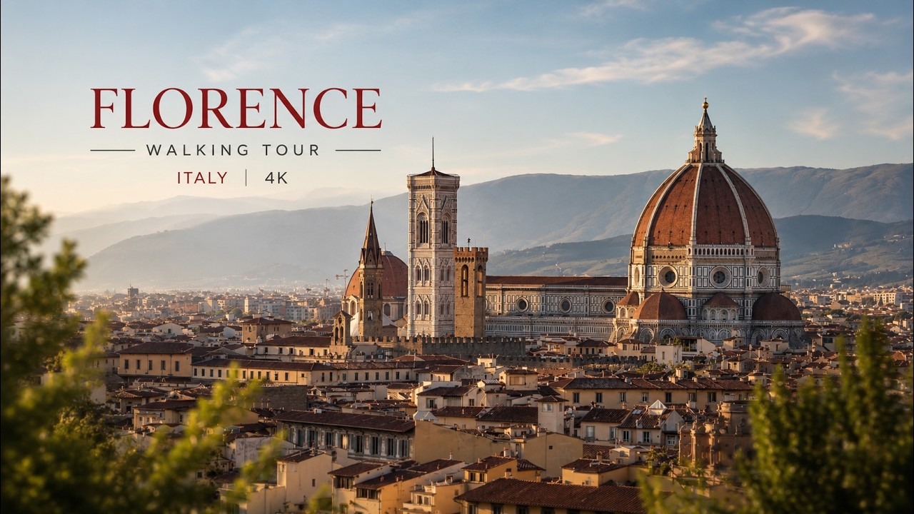 Florence Walking Tour 4K 🇮🇹 | Explore the Heart of Tuscany, Italy