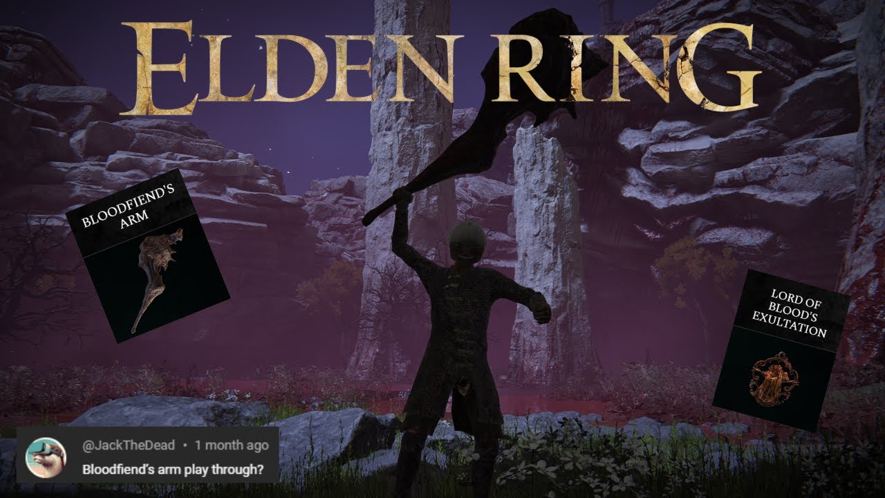 Beating Elden ring with the Blood fiends arm only