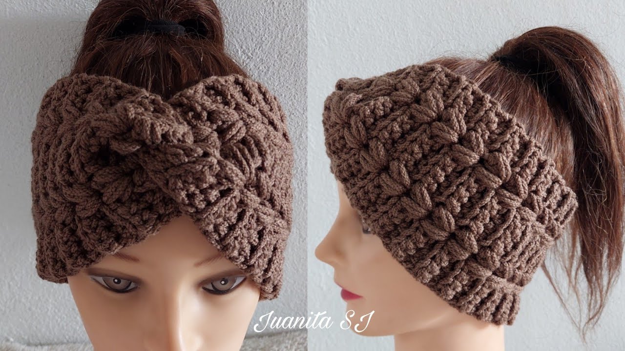 DIADEMA, TURBANTE A CROCHET PASO A PASO