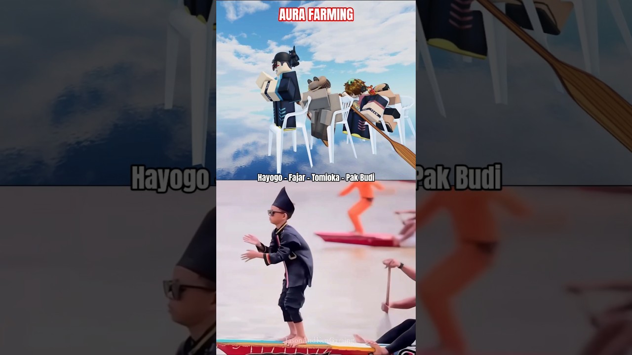Hayogo, Fajar, Tomioka & Pak Budi | Aura Farming #roblox #shortsvideo #aurafarming #pacujalur