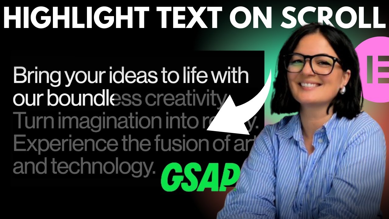 GSAP ВЫДЕЛЯЕТ ТЕКСТ ПРИ ПРОКРУТКЕ - Elementor Wordpress Tutorial Flex Container