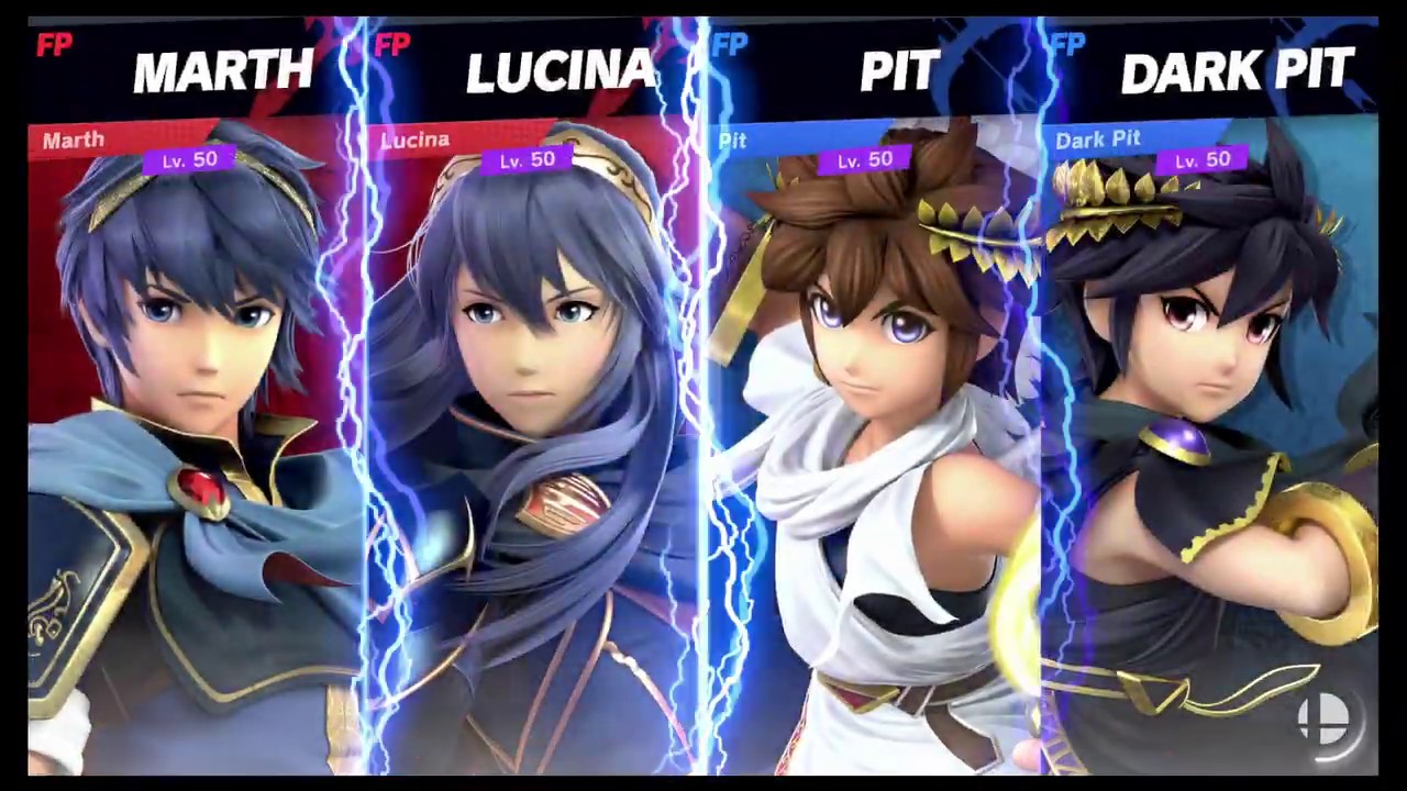 Super Smash Bros Ultimate Amiibo Fights   Request #1797 Marth & Lucina vs Pit & Dark Pit