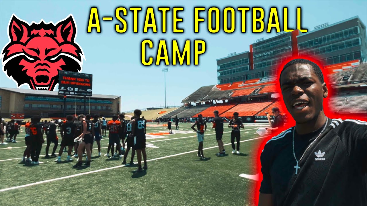 WHAT'S IT LIKE AT A D1 COLLEGE FOOTBALL CAMP? || Arkansas state college football