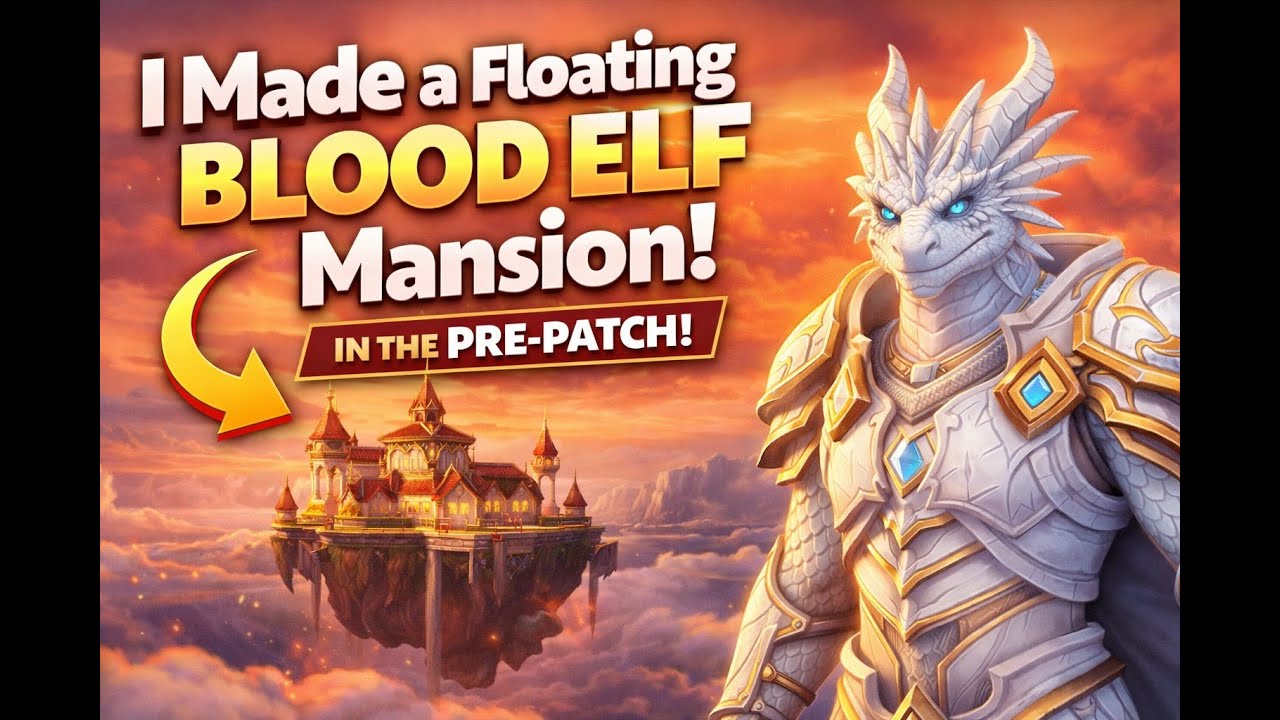 I Built a Floating Blood Elf Mansion in the Midnight Pre-Patch! | WoW Housing