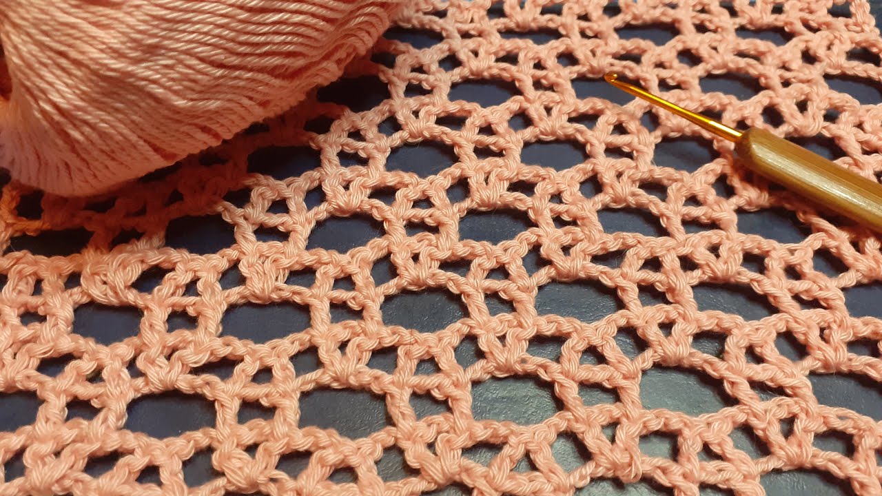 PONTO DE CROCHÊ RENDADO COM ARGOLAS - RENDA EM CROCHÊ