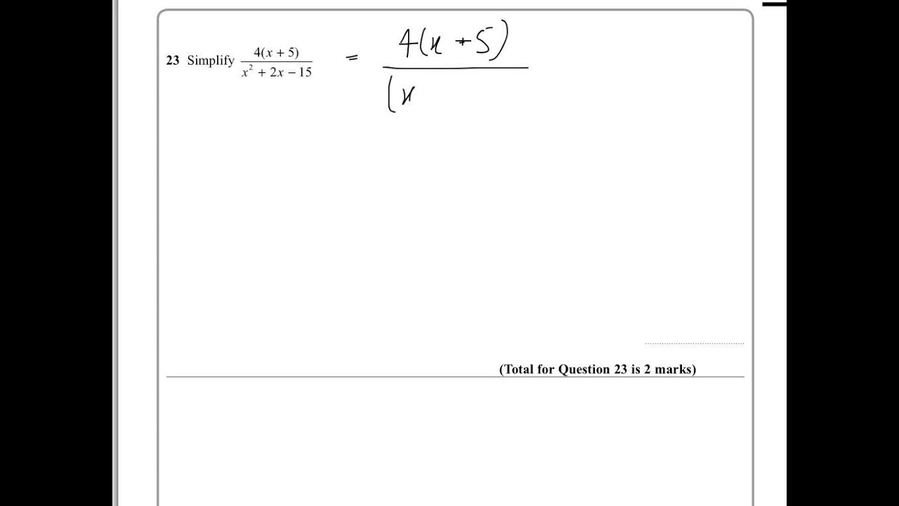Edexcel GCSE Mathematics A 1MA0/1H June 2013 Q23