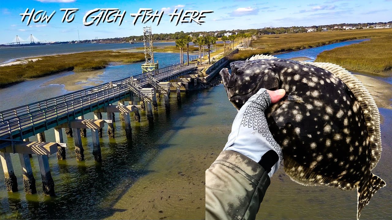 How to catch FLOUNDER, REDFISH, and SPECKLED TROUT Pitt Street Bridge