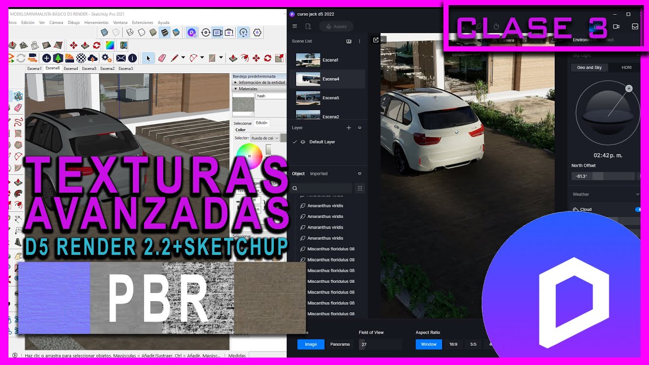 D5 RENDER 2.2 + SKETCHUP EDITAR TEXTURAS PBR 🔥 RENDER REALISTA